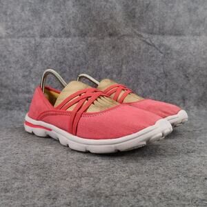 Lands End Shoes Womens 9 Mary Jane Slip On Flats Casual Active Pink Comfort Walk